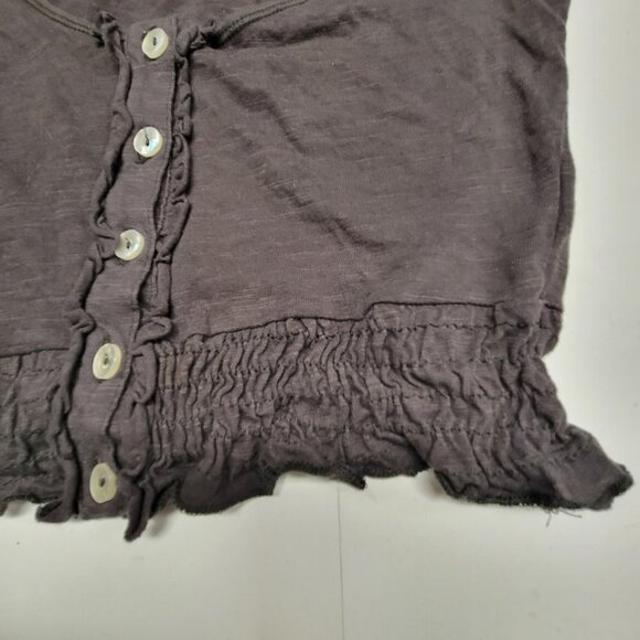 Grey Short Cotton Crop Top with Short Sleeve for Kids Teens Petite Women - XS/TP - Picture 10 of 10